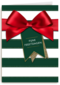 Kerstkaart klassiek label fijne feestdagen