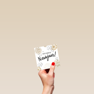 nieuwjaarskaart hip divers vuurwerk