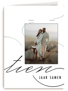 Huwelijksjubileum 10 jaar fotokaart