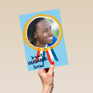 Geslaagd Lintje Fotokaart
