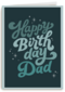 Stijlvolle verjaardagskaart met Happy birthday dad