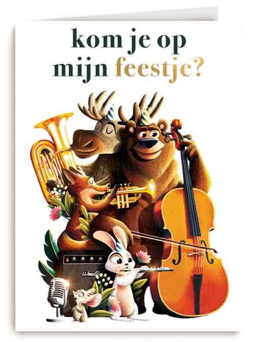 Folio Kom je op mijn feestje uitnodiging