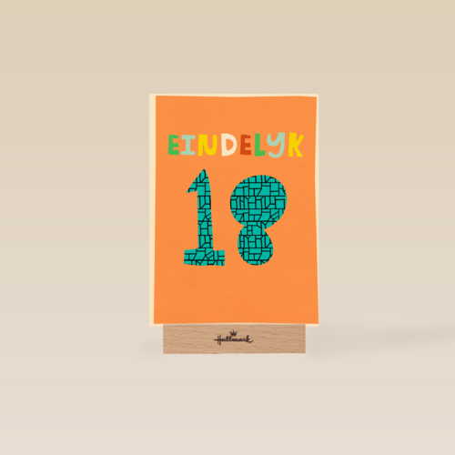 Verjaardagskaart Eindelijk 18 jongen man