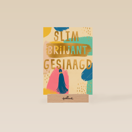Geslaagd kaart slim briljant geslaagd