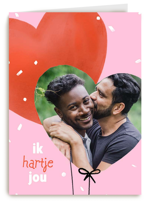 Valentijnskaart foto met hart