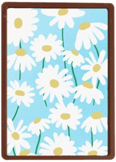 Blanco kaart met witte bloemen