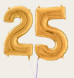 Cijferballon 25 Jaar Goud XL