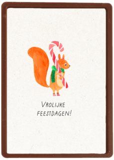 Kinderpostzegels Eekhoorn Vrolijke feestdagen