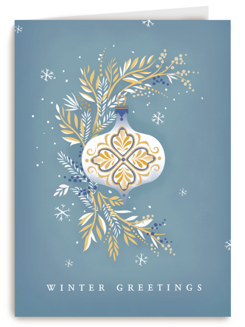 Kerstkaart stijlvol wintergreetings