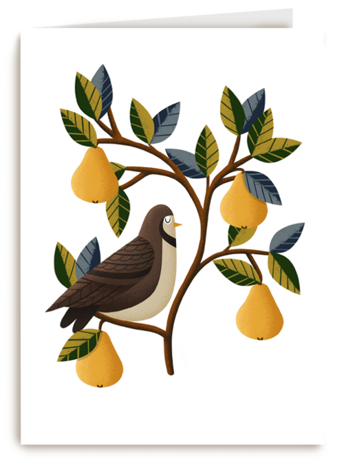 takken met vogel en fruit