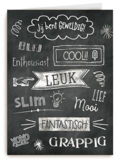 jij bent geweldig krijtbord