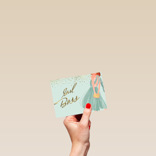 promotie kaart girl boss