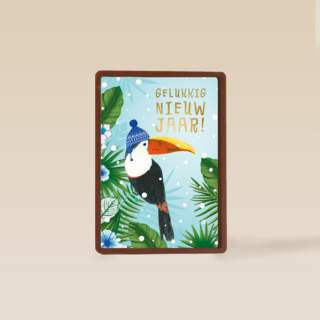 nieuwjaarskaart gelukkig nieuwjaar toekan
