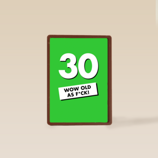 Verjaardagskaart 30 wow old als fuck