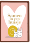 samenwonen kaart samen in een huisje
