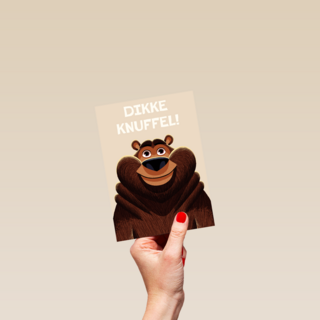 Dikke knuffel Beer Folio beige