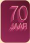 Verjaardagskaart 70 jaar karmijn