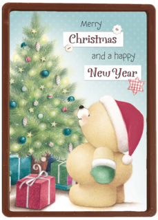 beertje naast de kerstboom