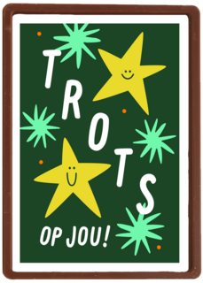 Compliment kaart trots op jou met sterren