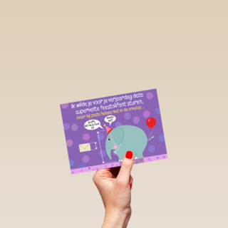 Verjaardagskaart Ylva Svensson feestolifant