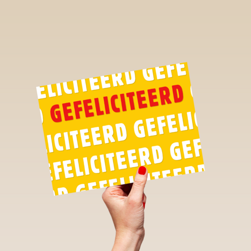 Gefeliciteerd kaart zakelijk