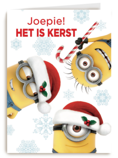 kerst top 10 kaart minions joepie het is kerst