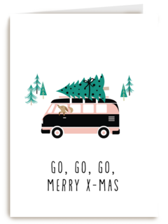 go go go mery x mas kerstkaart