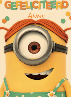Despicable Me minion carl meisje gefeliciteerd