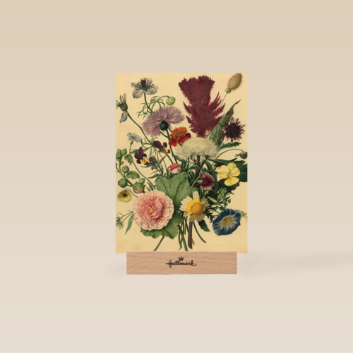 studio art kaart van schilderij met bloemen blanco