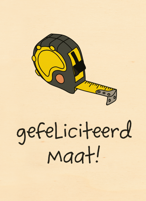 Verjaardagskaart man hip Gefeliciteerd maat