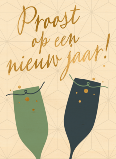 nieuwjaarskaart zakelijk proost op een nieuw jaar