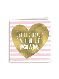 huwelijksjubileum goud hart