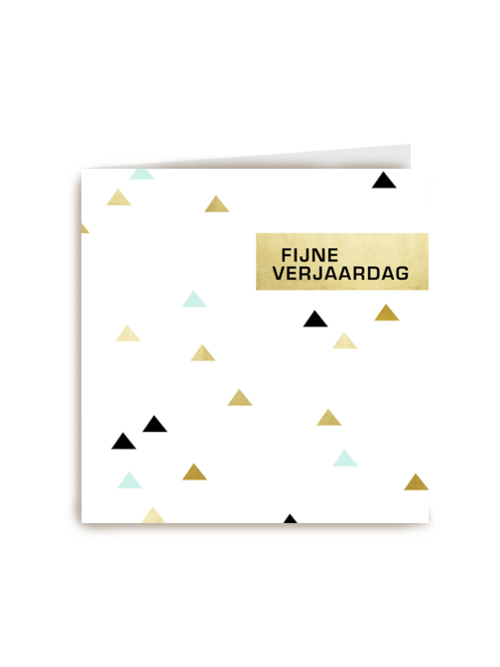 fijne verjaardag met driehoeken