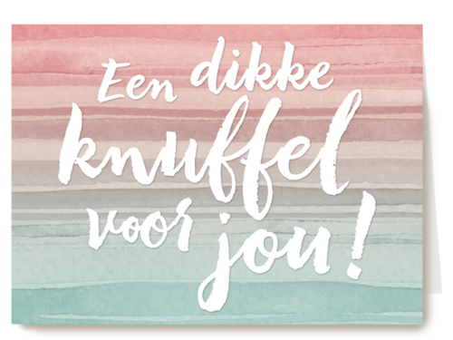 zomerse kaart iemand een dikke knuffel sturen