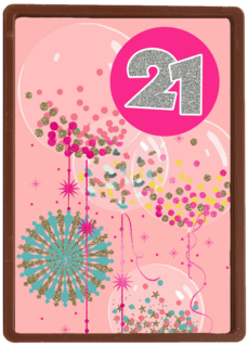 ballonnen met confetti voor 21ste verjaardag