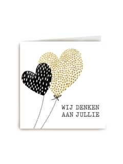sterkte kaart wij denken aan jullie hart onder de riem