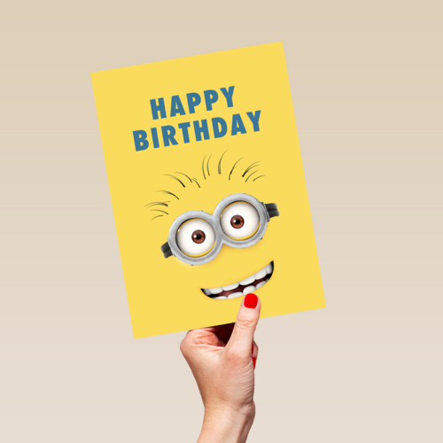 Minions verjaardagskaart happy birthday