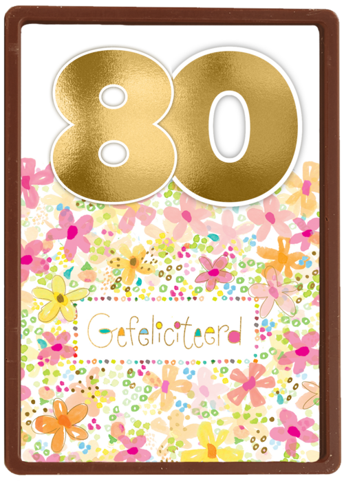 Kaart Hallmark | Kaart Met Leeftijden | Een Bloemrijke Verjaardagskaart Voor 80 Jaar