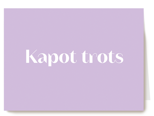 Kaart | Compliment | Andc Kapot Trots