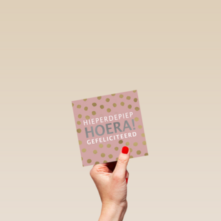 monmon kaart hieperdepiep hoera en van harte gefeliciteerd
