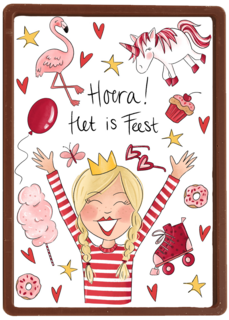 meisjesverjaardag hoera het is feest vandaag