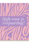 Hippe hartjes verjaardagskaart