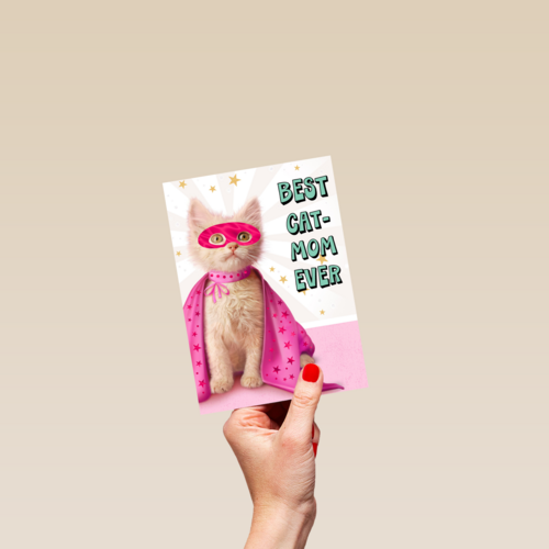 moederdagkaart humor best kat mom ever