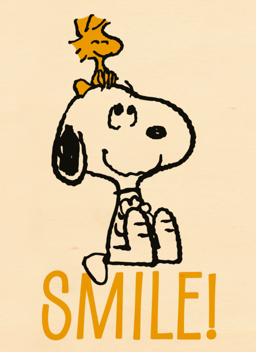 Verjaardagskaart Snoopy smile