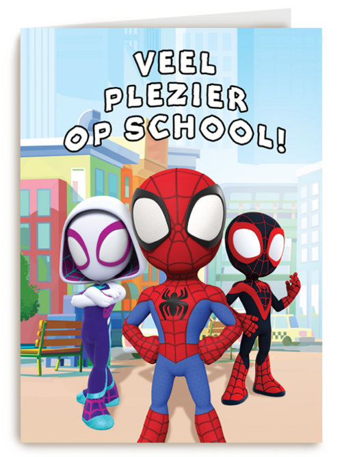 Back to school kaart Spiderman