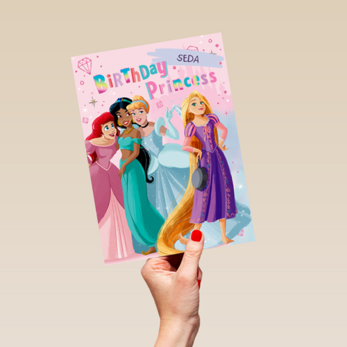 Birthday princess verjaardagskaart Disney prinses
