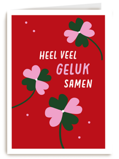 Liefdjeskaart heel veel geluk samen