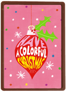 Kerstkaart hip have a colorful Christmas