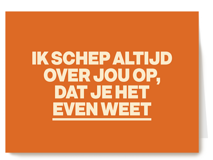 Ik schep altijd over jou op AndC