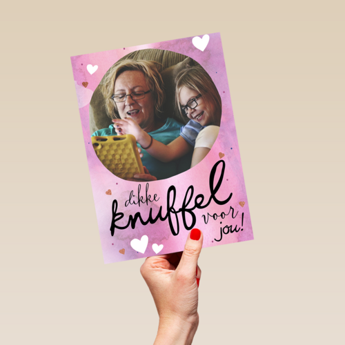 zomaar fotokaart een dikke knuffel voor jou